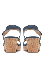 Pavers Navy Pavers Strappy Heeled Sandals - Image 3 of 5