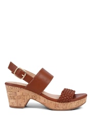 Pavers Tan Pavers Platform Sandals - Image 1 of 5