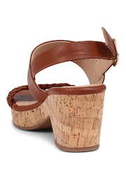Pavers Tan Pavers Platform Sandals - Image 3 of 5
