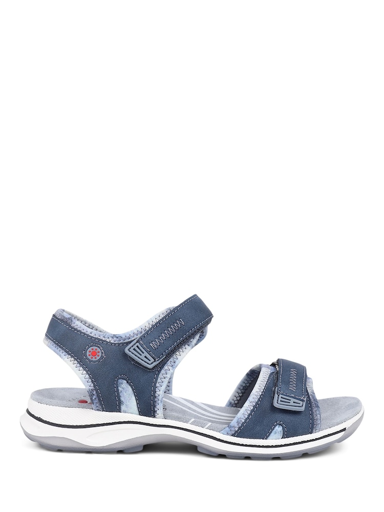 Pavers Blue Dual Strap Touch Fasten Sandals - Image 2 of 5
