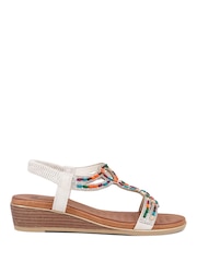 Pavers White Pavers Beaded Sandals - Image 3 of 6