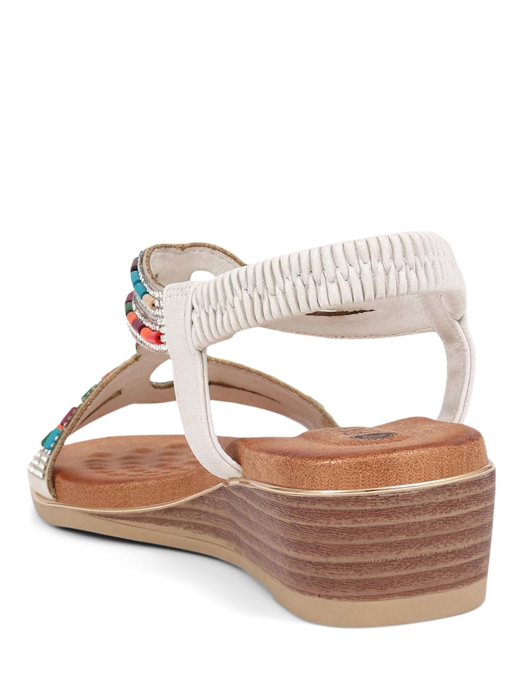 Pavers White Pavers Beaded Sandals - Image 6 of 6