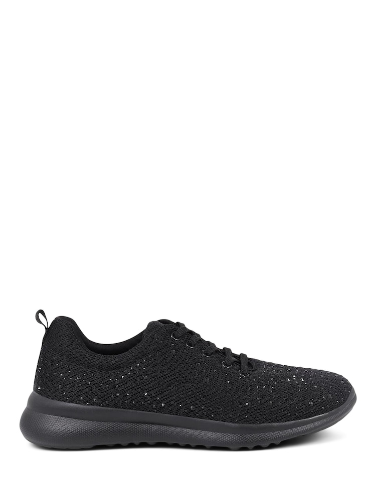 Pavers Memory Foam Black Trainers - Image 1 of 5