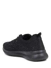 Pavers Memory Foam Black Trainers - Image 2 of 5