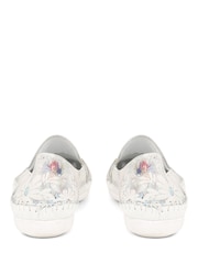 Pavers Casual Leather White Moccasins - Image 3 of 5
