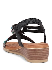 Pavers Black Pavers Beaded Sandals - Image 4 of 6