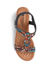 Pavers Black Pavers Beaded Sandals - Image 5 of 6