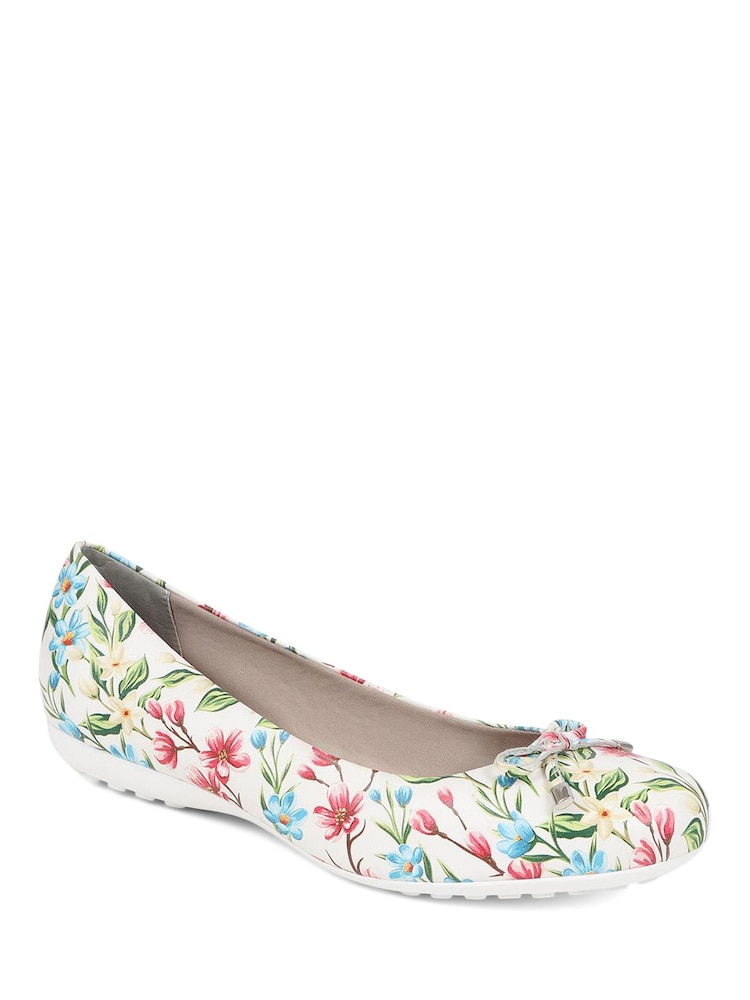 Pavers Leather Ballet White Pumps - Image 1 of 5