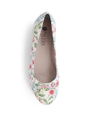 Pavers Leather Ballet White Pumps - Image 4 of 5