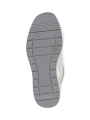 Pavers White Pavers Silver Lace-Up Leather Trainers - Image 6 of 6