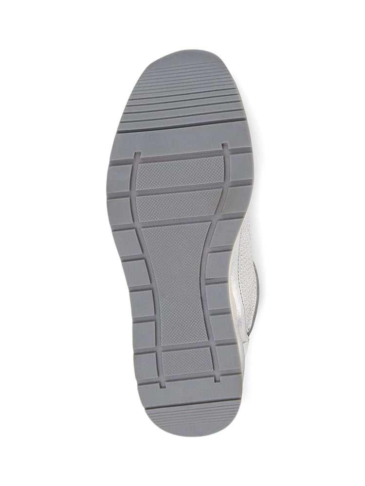 Pavers White Pavers Silver Lace-Up Leather Trainers - Image 6 of 6