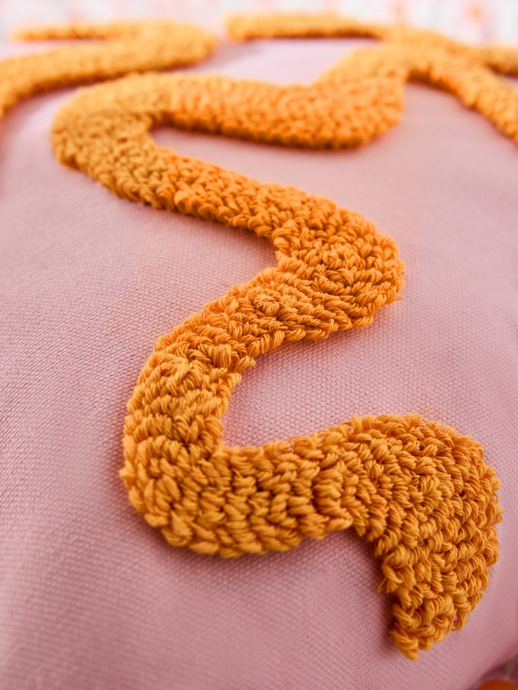 Novogratz Pink Squiggle Tufted Cushion - Image 5 of 5 Novogratz Pink Squiggle Tufted Cushion - Image 5 of 5