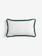 Novogratz Green Wild Slogan Fringe Cushion - Image 3 of 5