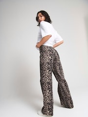 Blugi drepți ONLY Riley Animal cu imprimeu leopard - Imaginea 3 din 7