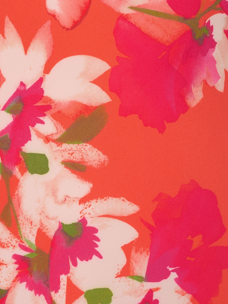 Adrianna Papell Orange Empire Halter Chiffon Dress - Image 7 of 7
