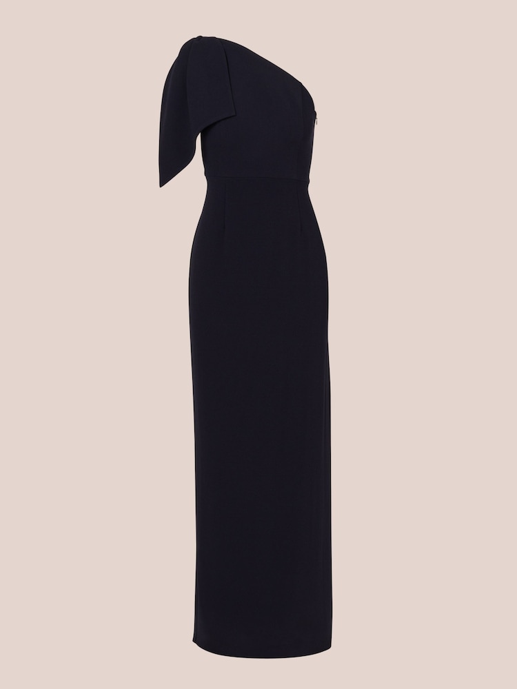 Adrianna Papell Blue One Shoulder Gown - Image 5 of 7