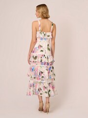 Adrianna Papell Printed Chiffon White Dress - Image 2 of 7