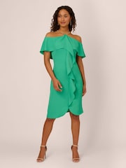 Adrianna Papell Green Neck-Chain Short Dress - Image 2 of 7