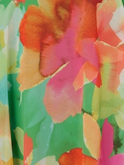Adrianna Papell Grünes gestuftes Chiffon Midikleid - Bild 7 von 7