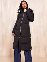 Friends Like These Black Longline Padded Jacket - Image 2 of 4
