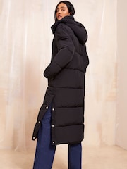 Friends Like These Black Longline Padded Jacket - Image 4 of 4