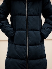 Navy Blue Shower Resistant Padded Hooded Coat - Image 4 of 10