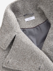 Grey Asymmetric Funnel Neck Coatigan - Image 7 of 9