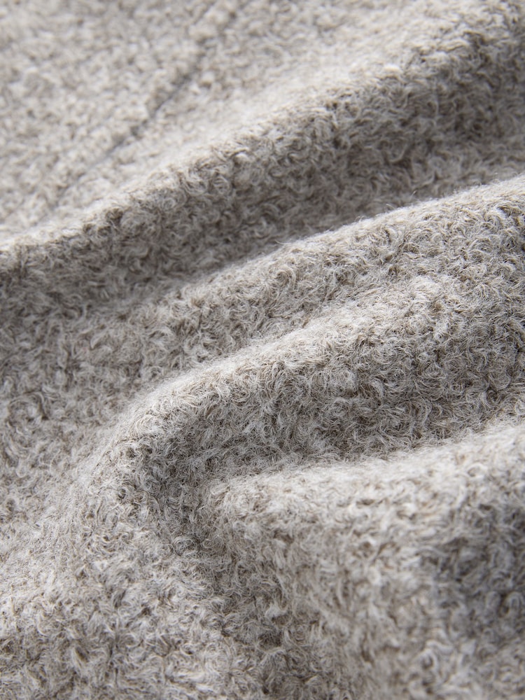 Grey Asymmetric Funnel Neck Coatigan - Image 9 of 9
