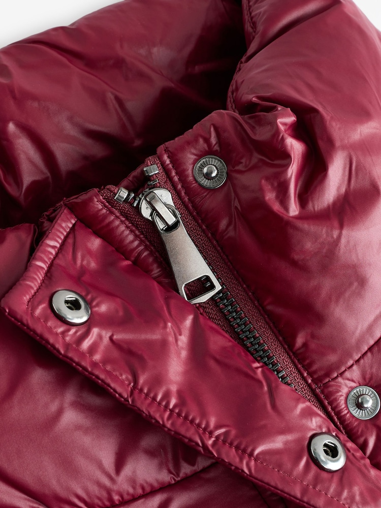 Burgundy Shower Resistant Padded Jacket - Image 10 of 10