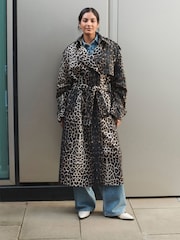 Animal Print Trench Coat - Image 2 of 8