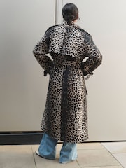 Animal Print Trench Coat - Image 3 of 8