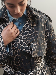 Animal Print Trench Coat - Image 5 of 8