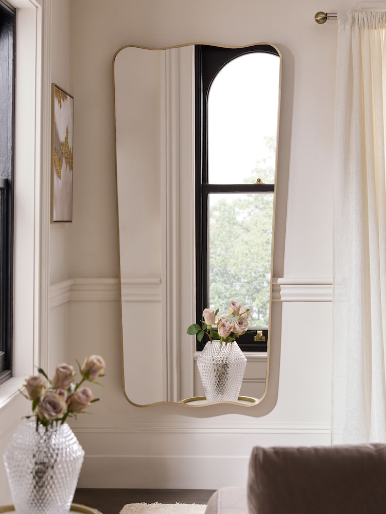 Gold N. Premium Tapered Wall Mirror - Image 2 of 6 Gold N. Premium Tapered Wall Mirror - Image 2 of 6