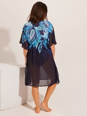 Seaspray Kerala V-Neck Black Kaftan - Image 2 of 5