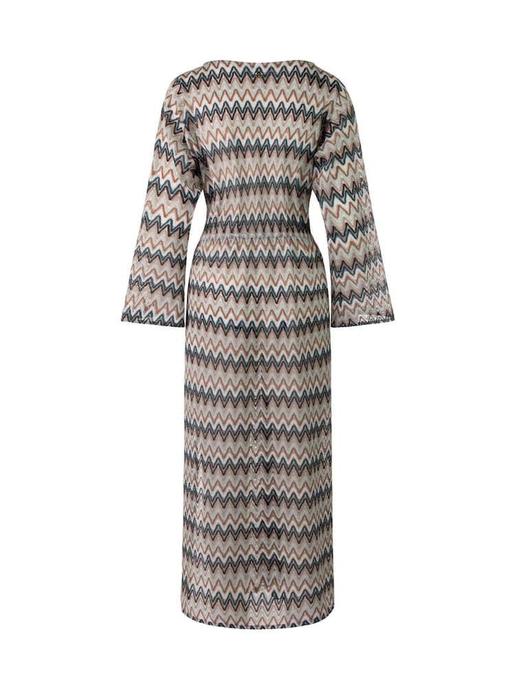 Seaspray Crochet Long Sleeve Open Maxi Kaftan - Image 4 of 4