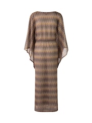Seaspray Crochet Short Sleeve Open Maxi Kaftan - Image 5 of 5
