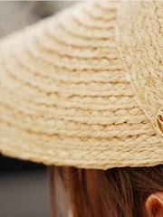 Seaspray Natural Raffia Sun Visor - Image 3 of 3