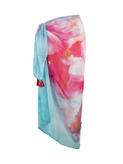 Seaspray Multi Positano Floral Print Pareo with Tassel Trim - Image 4 of 4