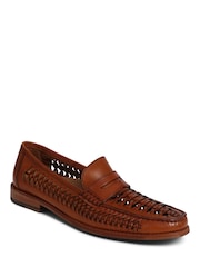 Jones Bootmaker Riverside Woven Leather Loafers - Image 2 of 5