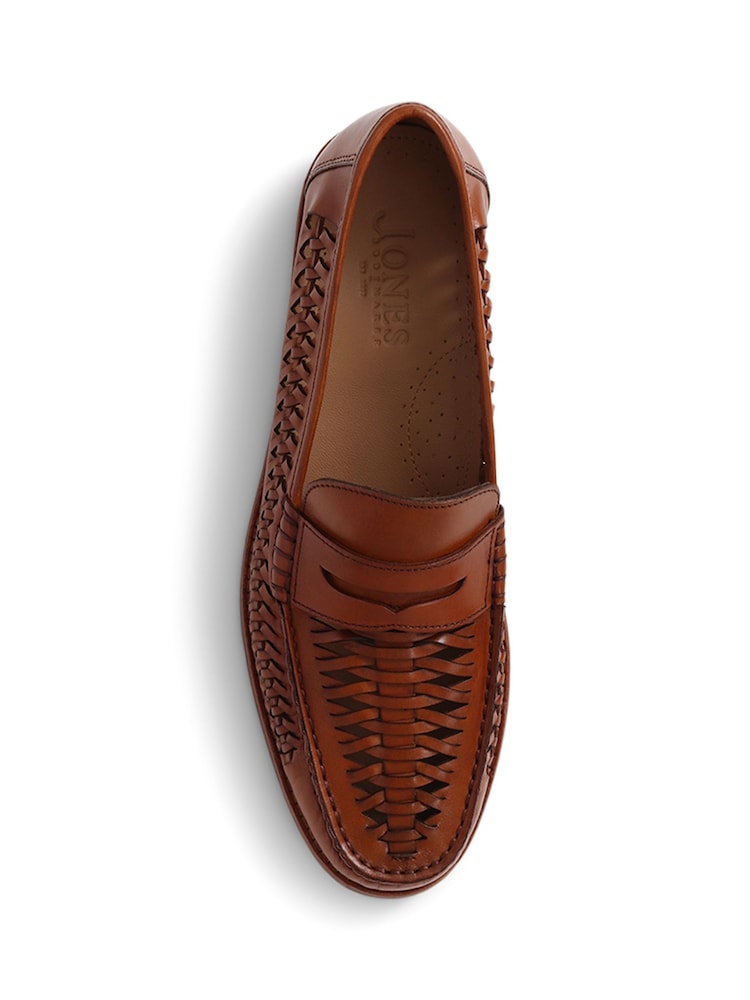 Jones Bootmaker Riverside Woven Leather Loafers - Image 4 of 5