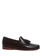 Jones Bootmaker Rowley Leather Tassel Brown Loafers - Image 2 of 5