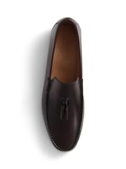 Jones Bootmaker Rowley Leather Tassel Brown Loafers - Image 4 of 5