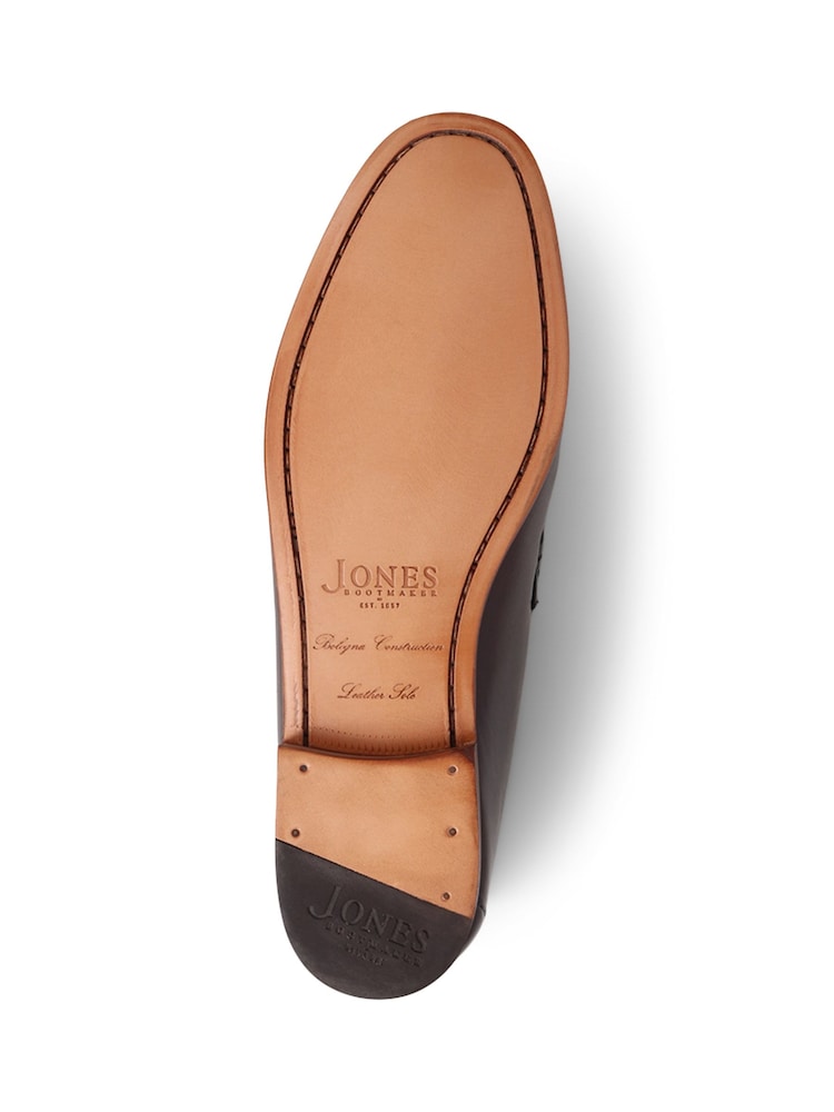 Jones Bootmaker Rowley Leather Tassel Brown Loafers - Image 5 of 5