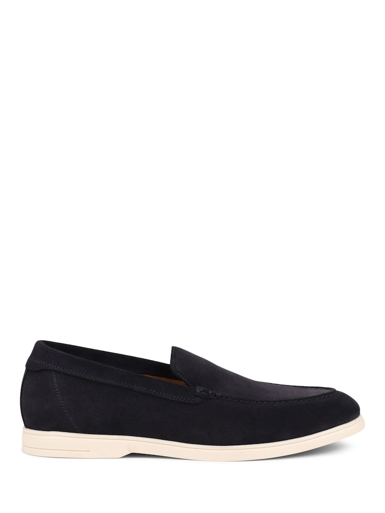 Jones Bootmaker Navy Suede Raiden Suede Loafers - Image 3 of 6