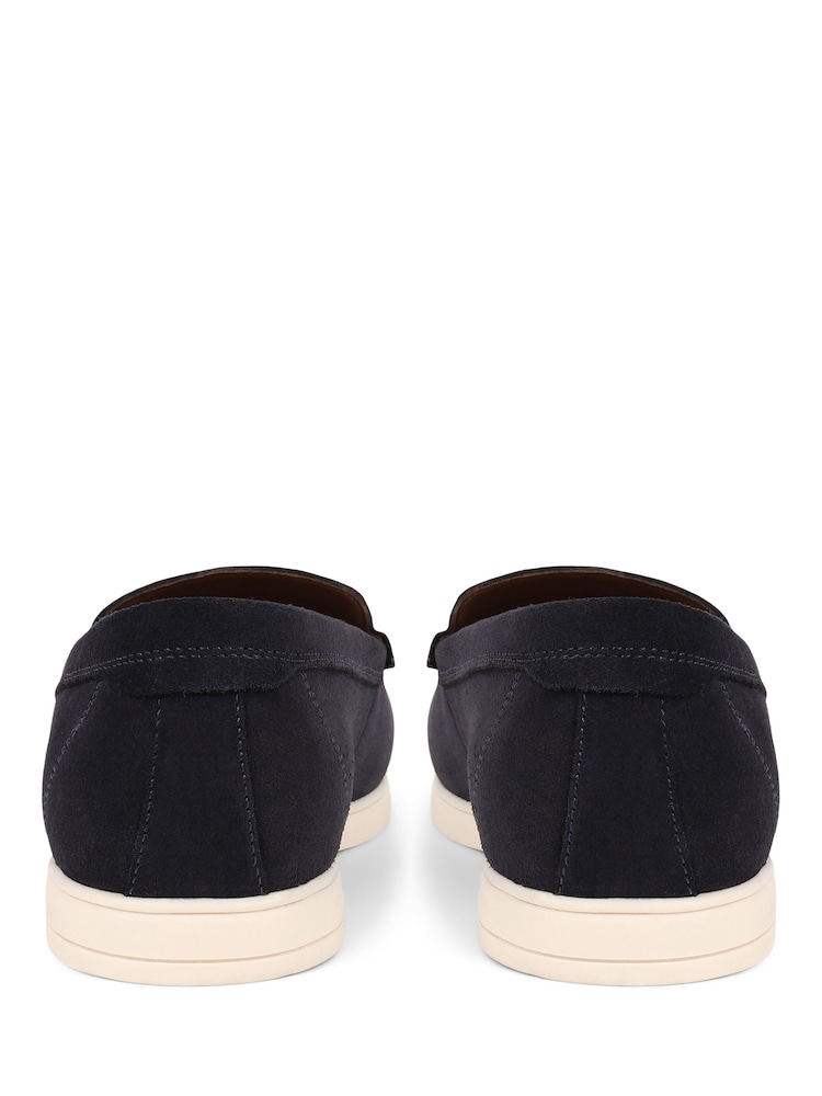 Jones Bootmaker Navy Suede Raiden Suede Loafers - Image 4 of 6