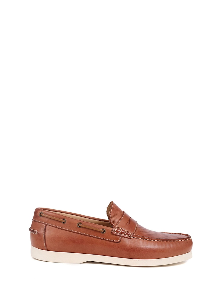 Jones Bootmaker Blue Partick Leather Moccasins - Image 1 of 5