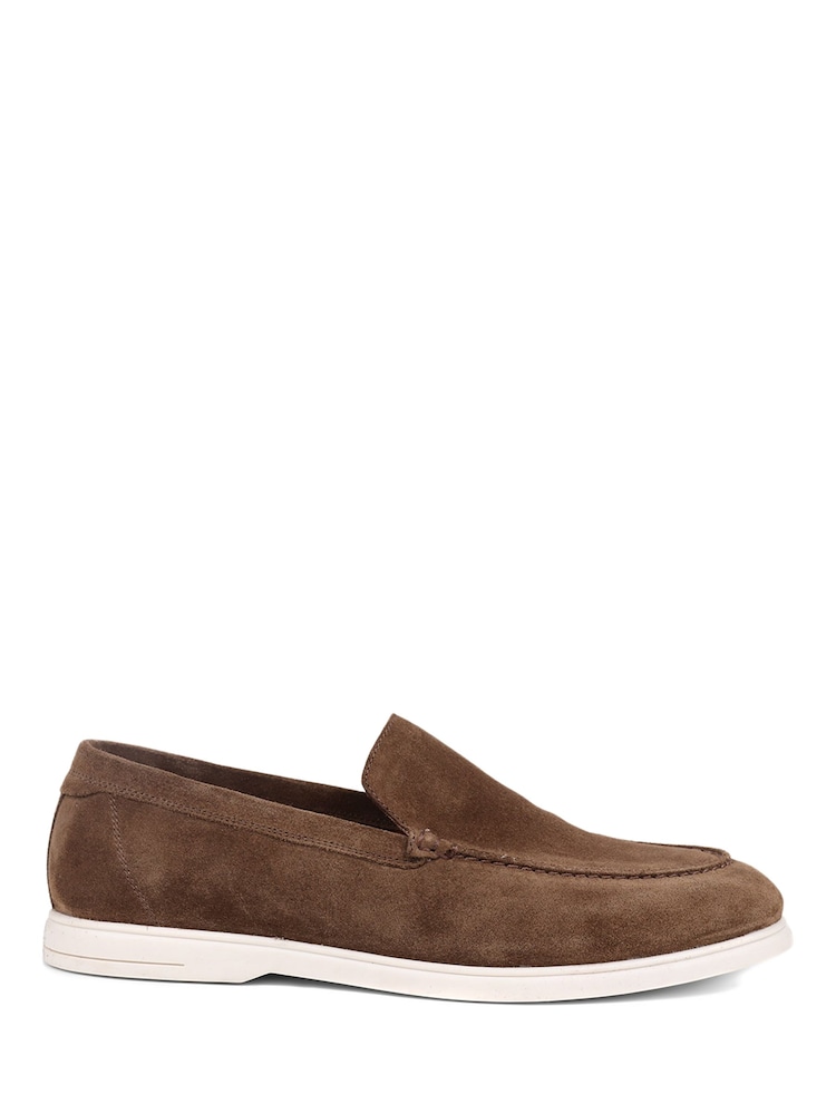 Buy Jones Bootmaker Tan Suede Raiden Suede Loafers from Next USA display picture 3