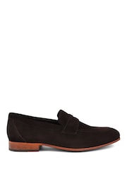 Jones Bootmaker Rake Leather Brown Loafers - Image 2 of 6