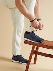 Jones Bootmaker Southend2 Leather Trainers - Image 1 of 6