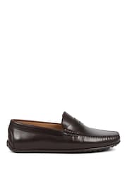 Коричневый - Кожаные лоферы Jones Bootmaker Paterson - Image 2 of 5